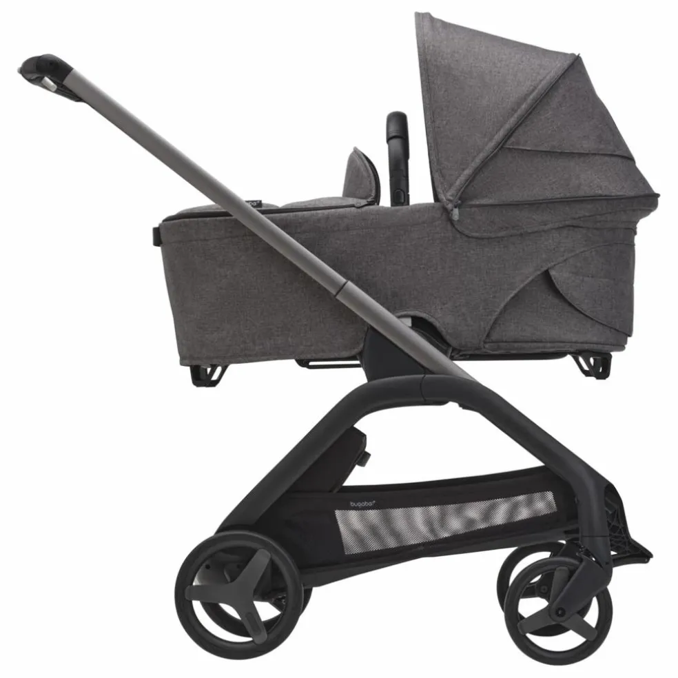 Bugaboo Dragonfly Poussette citadine complète châssis graphite | Gris chiné