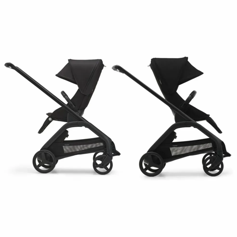Bugaboo Dragonfly Poussette citadine complète châssis graphite | Gris chiné