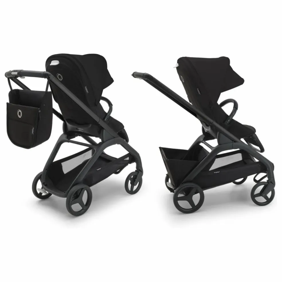 Bugaboo Dragonfly Poussette citadine complète châssis graphite | Gris chiné