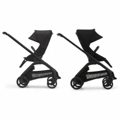 Bugaboo Dragonfly Poussette citadine complète châssis noir | Vert forêt