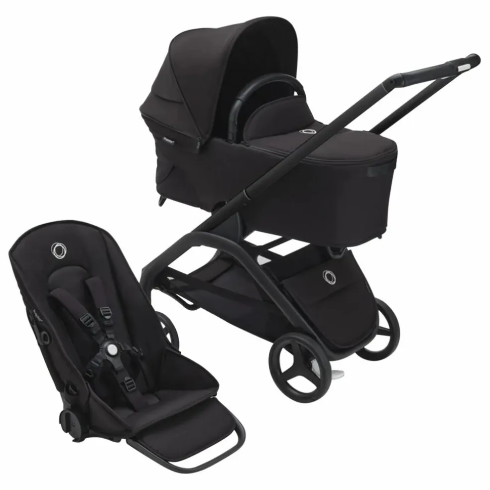 Bugaboo Dragonfly Poussette citadine complète châssis noir | Noir