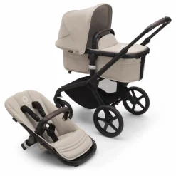 Bugaboo Fox 5 Poussette tout-terrain complète châssis noir | Taupe