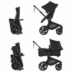 Bugaboo Fox 5 Renew - Poussette tout-terrain complète châssis noir | Taupe