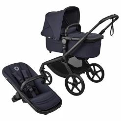 Bugaboo Fox 5 Renew - Poussette tout-terrain complète châssis noir | Indigo