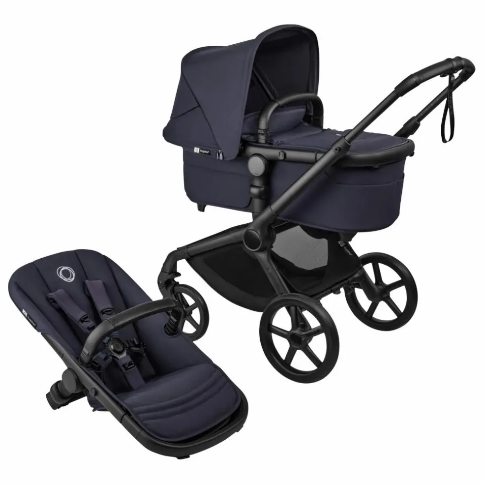 Bugaboo Fox 5 Renew - Poussette tout-terrain complète châssis noir | Indigo