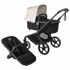 Bugaboo Fox 5 Renew - Poussette tout-terrain complète châssis noir | Blanc