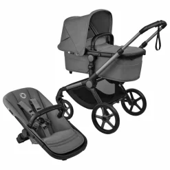 Bugaboo Fox 5 Renew - Poussette tout-terrain complète châssis graphite | Gris