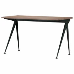 Bureau Compas Direction - piètement Noir - Jean Prouvé | Noyer