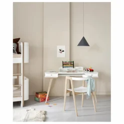 Bureau Wood, 66 cm et chaise Wood | Blanc