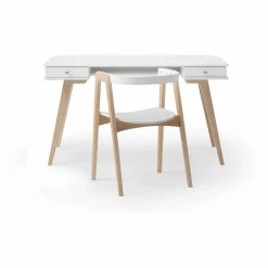Bureau Wood, 66 cm et chaise Wood | Blanc