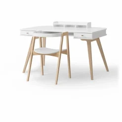 Bureau Wood, 66 cm et chaise Wood | Blanc