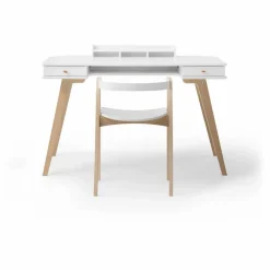 Bureau Wood, 72 cm et chaise Wood | Blanc