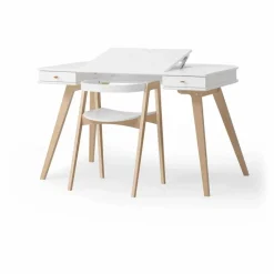 Bureau Wood, 72 cm et chaise Wood | Blanc