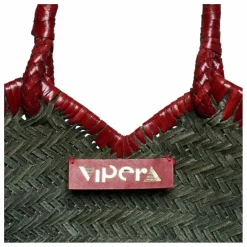 Cabas Crudelia Bicolore Cuir | Vert mousse