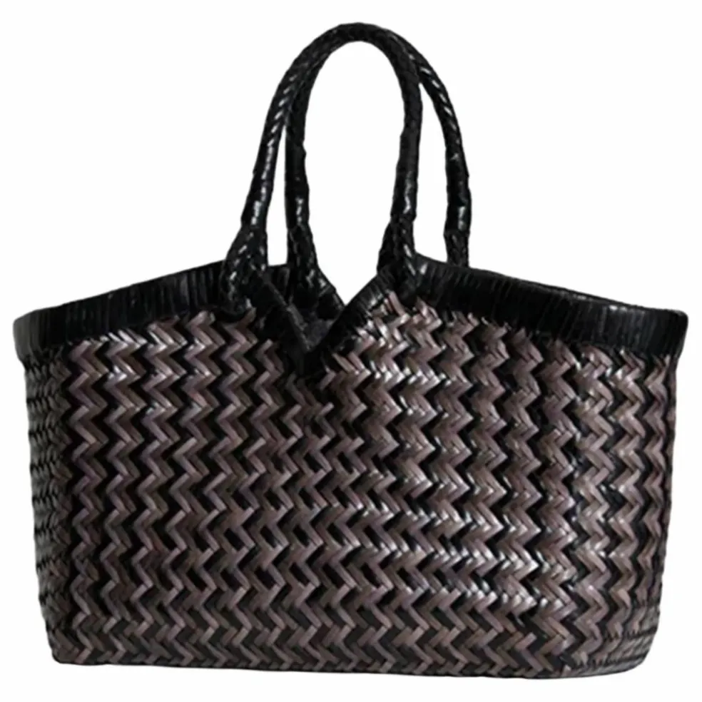 Cabas Crudelia Zig Zag Cuir | Gris