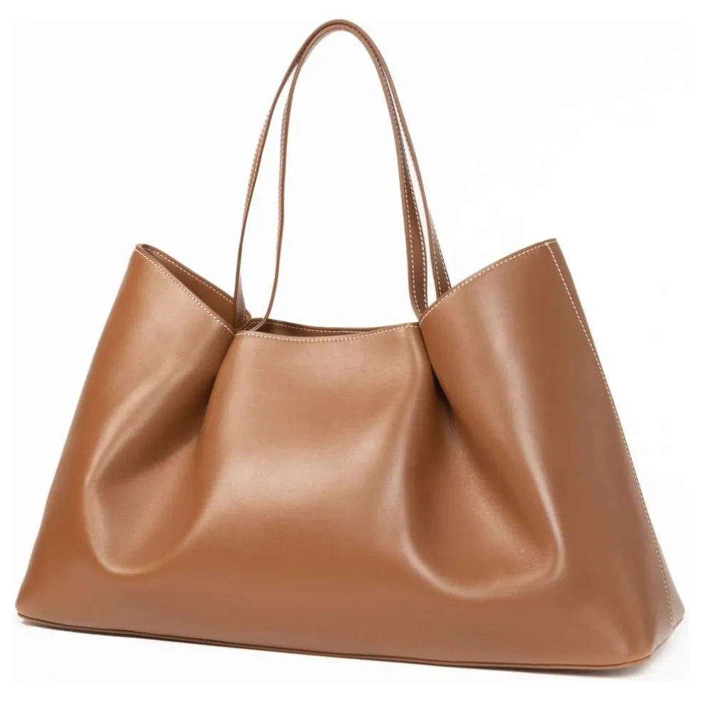 Cabas Dimple Cuir | Cognac