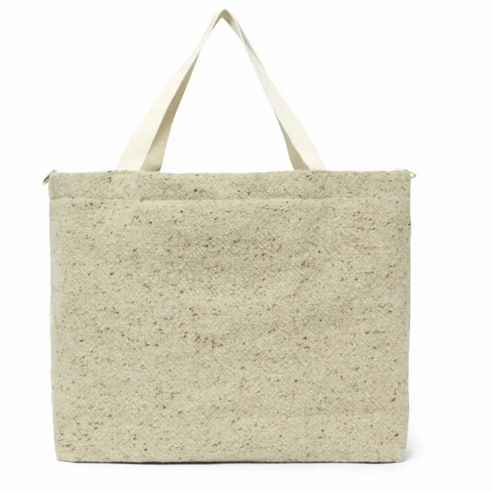 Cabas en laine et lin | Beige chiné