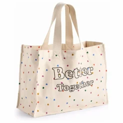 Cabas Urg Cœurs Coton Bio | Ecru