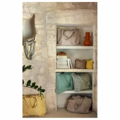 Cabas vichy Piana II | Vert amande