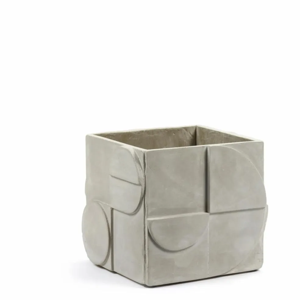 Cache pot Seventies en béton | Gris