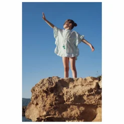Caftan Bahia Rayé Métallisé | Bleu