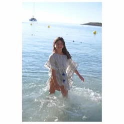 Caftan Rayé Métallisé | Beige