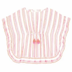 Caftan Rayé Métallisé | Rose