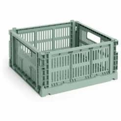 Cagette pliable carré Crate | Sauge
