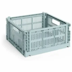 Cagette pliable carré Crate | Bleu