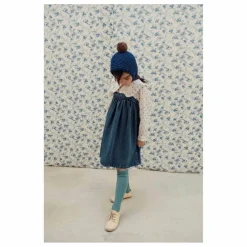 Cagoule Pompon Laine Mérinos | Bleu