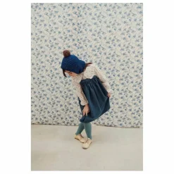 Cagoule Pompon Laine Mérinos | Bleu