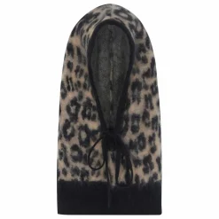Cagoule Sybel Fluffly Léopard Cachemire | Camel