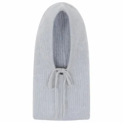 Cagoule Sybel Fluffy Cachemire | Gris chiné clair