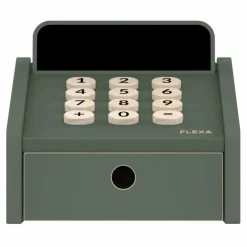 Caisse enregistreuse en bois - Set de 12 pièces | Gris foncé