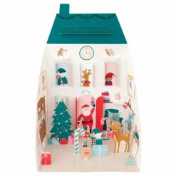 Calendrier de l'avent en papier La maison du Père Noël