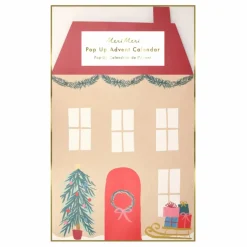 Calendrier de l'avent en papier La maison du Père Noël