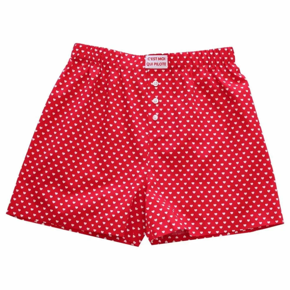 Caleçon Cœurs | Rouge