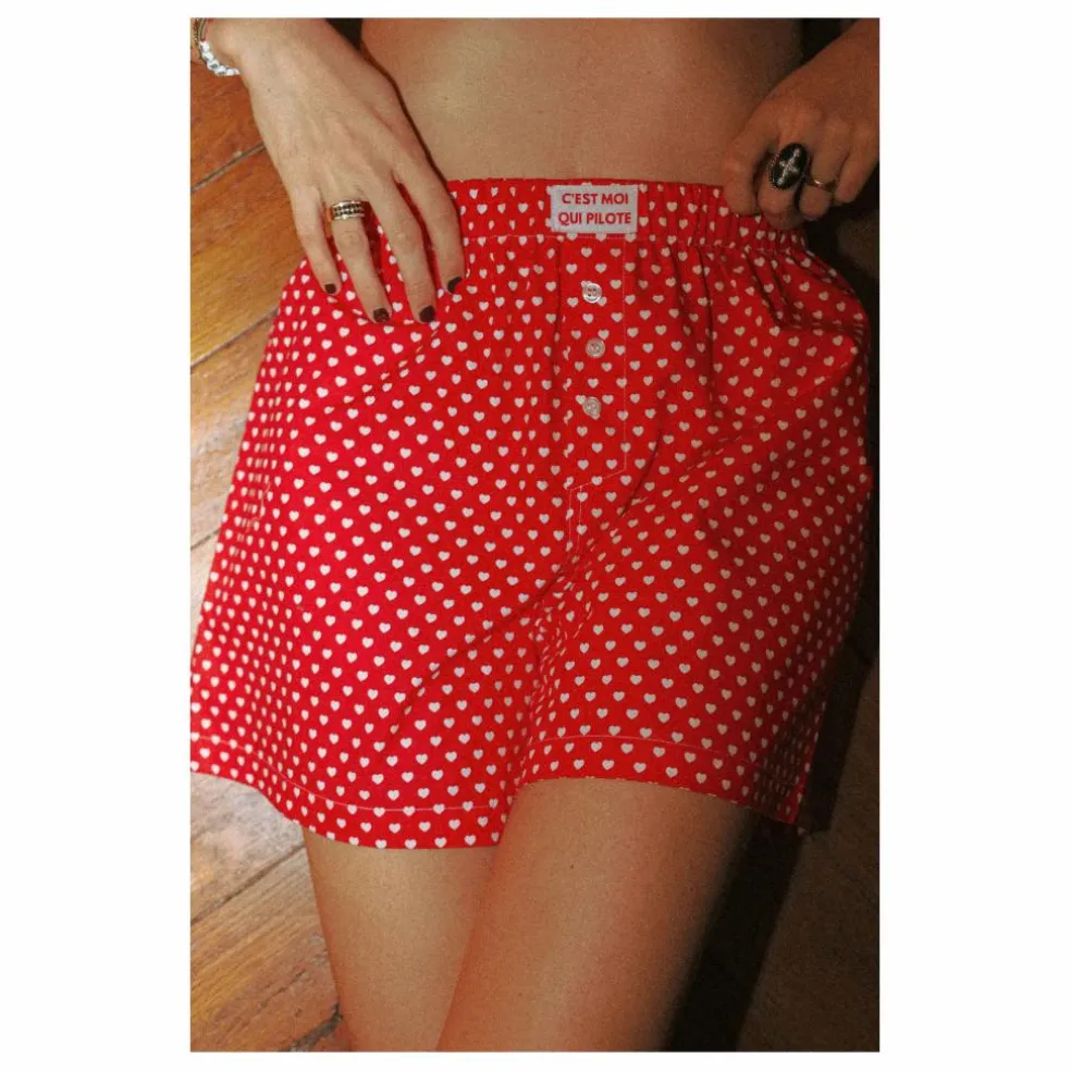 Caleçon Cœurs | Rouge