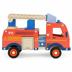 Camion de pompier avec ses accessoires | Rouge