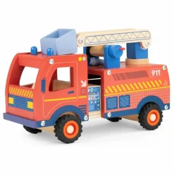 Camion de pompier avec ses accessoires | Rouge