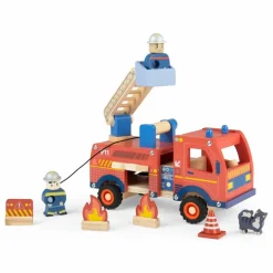 Camion de pompier avec ses accessoires | Rouge