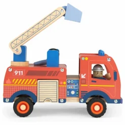Camion de pompier avec ses accessoires | Rouge