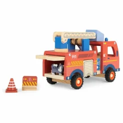 Camion de pompier avec ses accessoires | Rouge