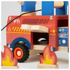 Camion de pompier avec ses accessoires | Rouge