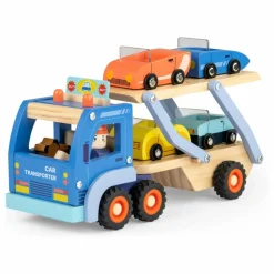 Camion de transport de voitures et ses accessoires | Bleu