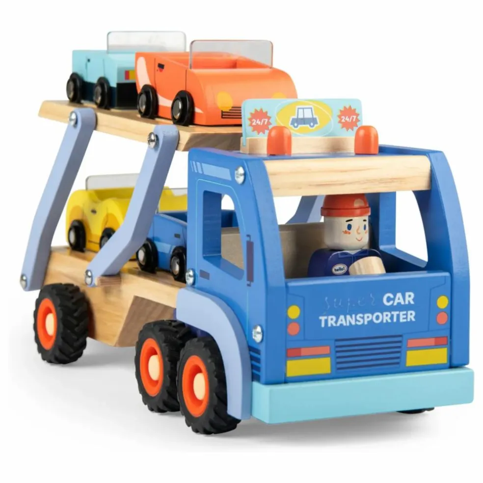 Camion de transport de voitures et ses accessoires | Bleu