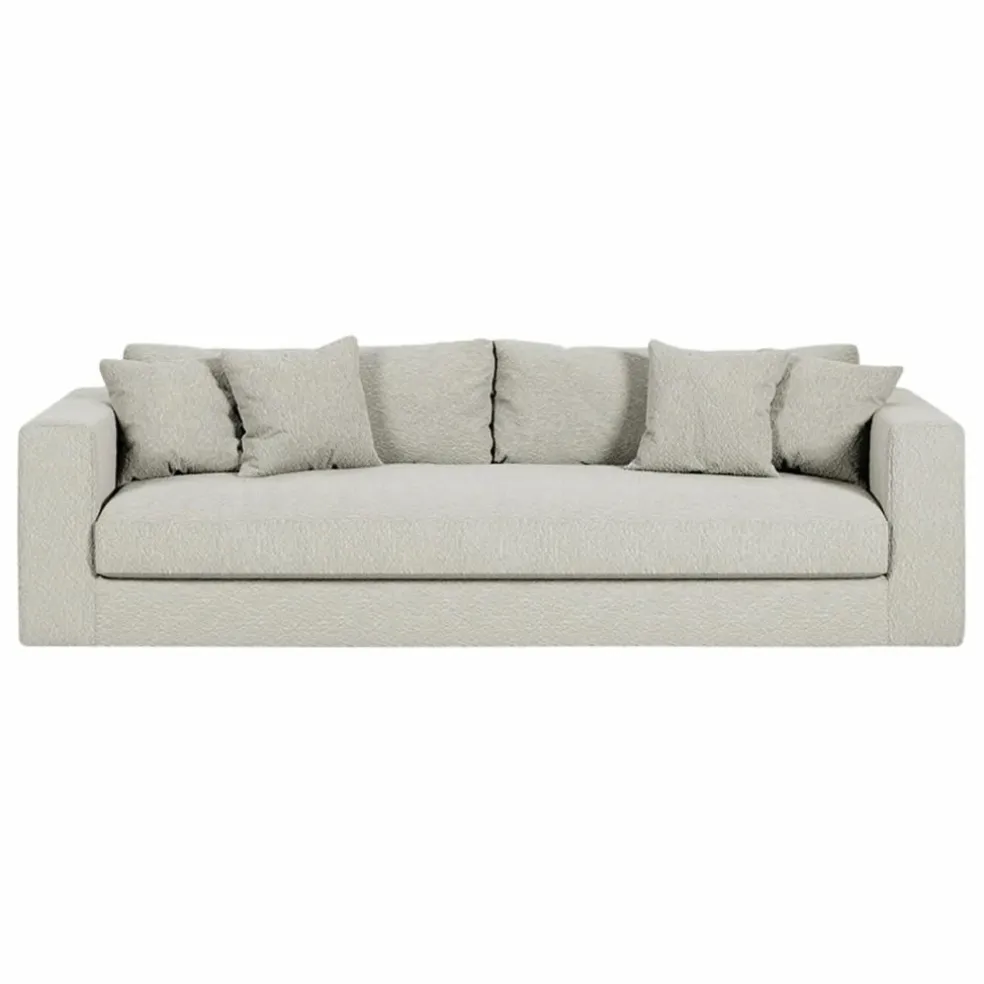 Canapé 3 places Bellechasse light en bouclette - 240 cm | Off-White