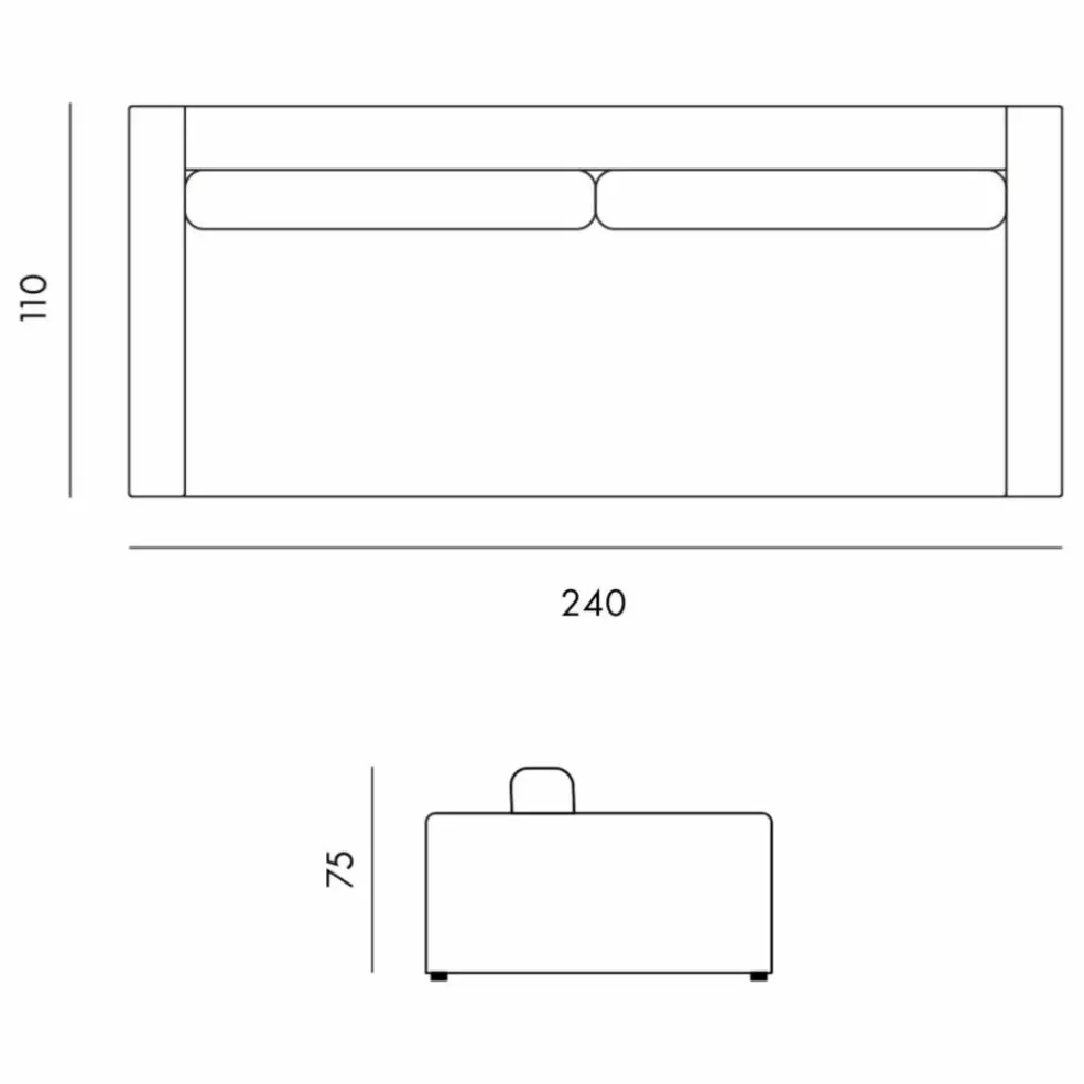 Canapé 3 places Bellechasse light en bouclette - 240 cm | Off-White