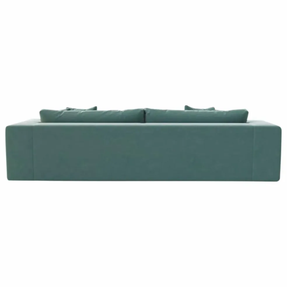 Canapé 4 places Bellechasse en velours brut - 275 cm | Vert mousse
