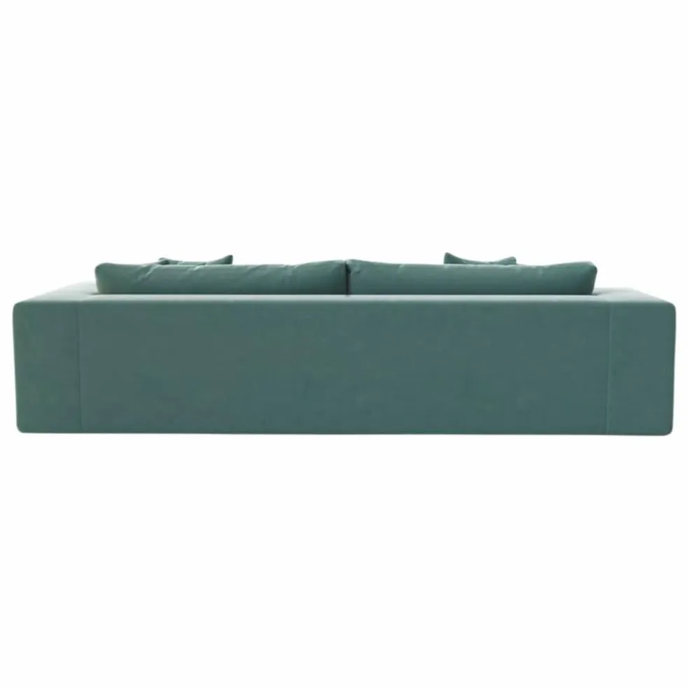 Canapé 4 places Bellechasse en velours gratté - 275 cm | Gris anthracite